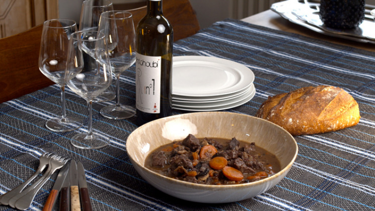 Joues de Gasconne des Pyrénées façon bourguignon