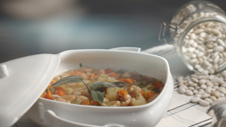 soupe de haricots tarbais à l'italienne